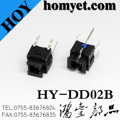 【厂家供应轻触开关 红/蓝带灯轻触开关 6x6直插轻触开关】价格,厂家,图片,电工开关,深圳市鸿壹部品电子-